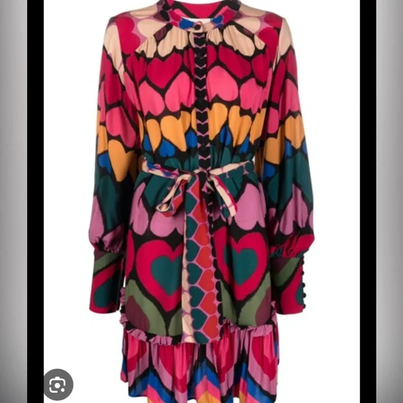Farm Rio Full of Hearts Dress NWT - Picture 2 of 9